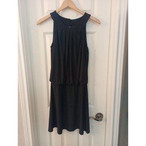 Women's White House Black Market Black Drop Waist Elegant Dress Size 0
